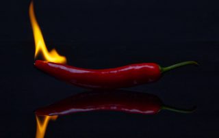 Pepperoni on fire